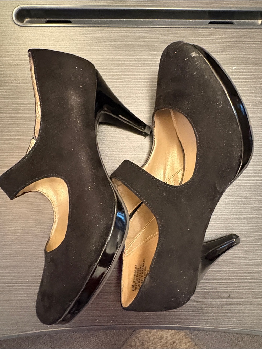 Bandolino Black Suede Mary Jane Heels - Picture 5 of 5